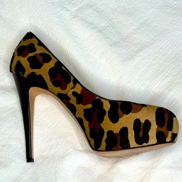 BRIAN ATWOOD 'MANIAC' LEOPARD PRINT CALF HAIR STILETTOS SIZE 39 SEXY AF DESIGNER - Picture 3 of 16